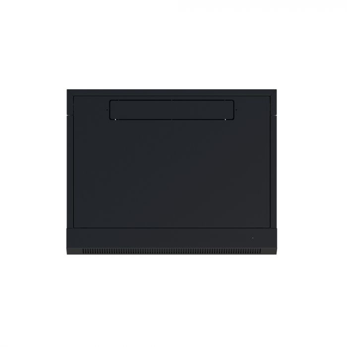 Шкаф настенный телекоммуникационный NTSS W 6U 600х600х370мм, 2 профиля 19, дверь стеклянная, боковые стенки съемные, задняя стенка, разобранный, черный RAL 9005