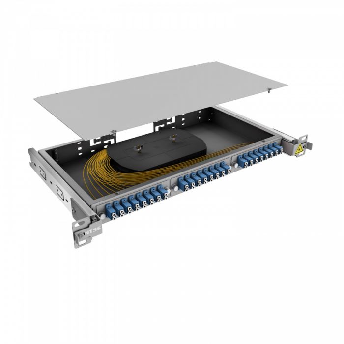 Кросс 19" NTSS PREMIUM выдвижной, предсобранный 1U, 24 порта LC/UPC duplex, 9/125 мкм
