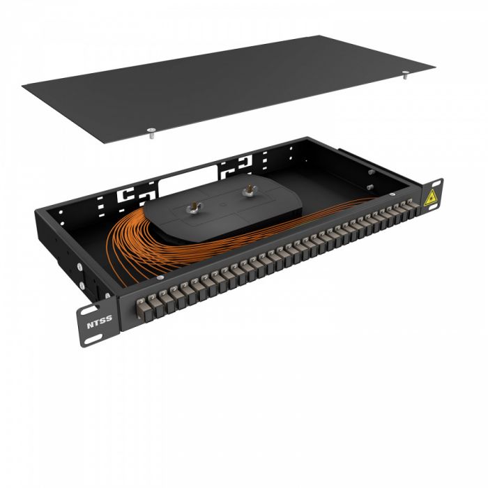 Кросс 19" NTSS PREMIUM, предсобранный 1U, 32 порта SC/UPC 50/125 мкм, черный