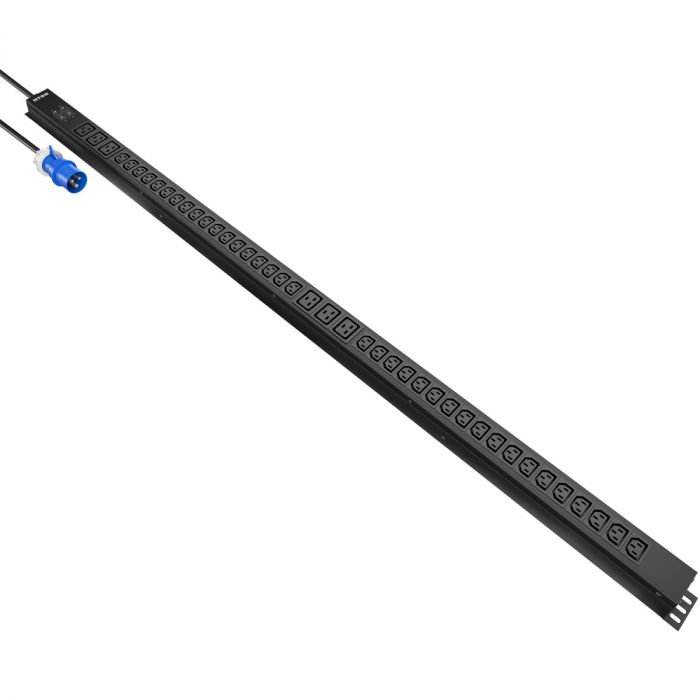 Блок распр.питания NTSS, Basic, 1ф32А, 7.4кВт, 2 гидр.авт., (36)С13, (6)С19, сталь, 3м каб., вил. IEC 60309