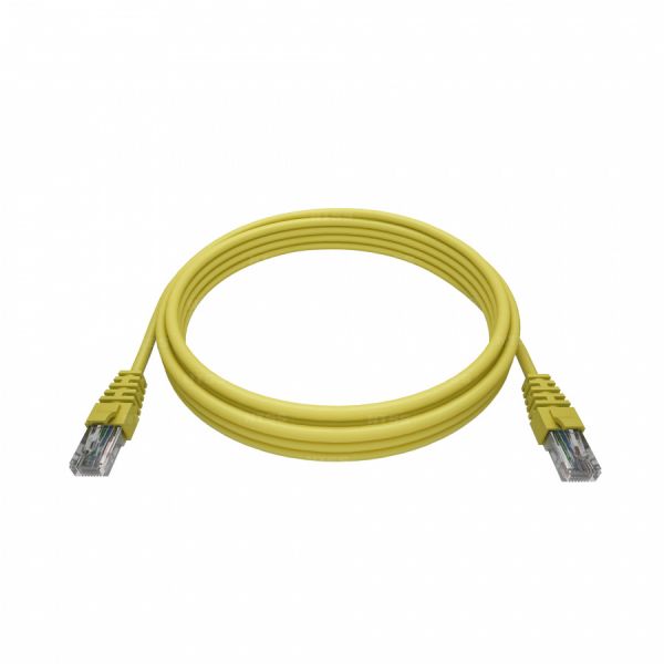 Патч-корд NTSS 2хRJ45/8P8C, T568B UTP 5e кат. литой 0.5 метра, LSZH, желтый