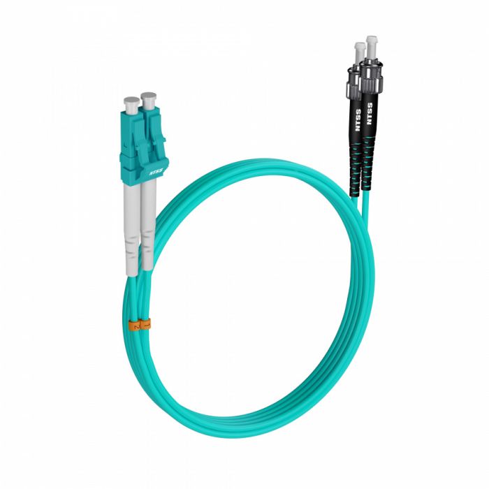 Шнур оптический NTSS dpc LC/UPC-ST/UPC 50/125 OM3 2.0мм 2м LSZH (патч-корд)