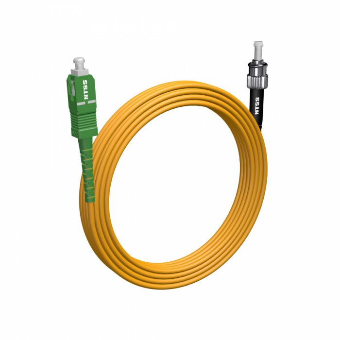 Шнур оптический NTSS PREMIUM spc SC/APC-ST/UPC 9/125 3.0мм 20м LSZH (патч-корд)