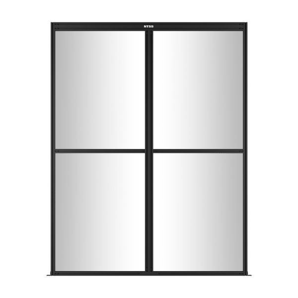 Заглушка торцевая системы изоляции NTSS, 48U, прозрачная, для коридора шириной 1800 мм, RAL 9005 чёрный