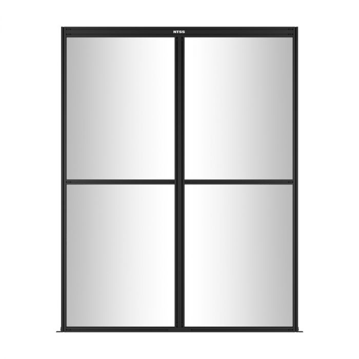 Заглушка торцевая системы изоляции NTSS, 48U, прозрачная, для коридора шириной 1800 мм, RAL 9005 чёрный