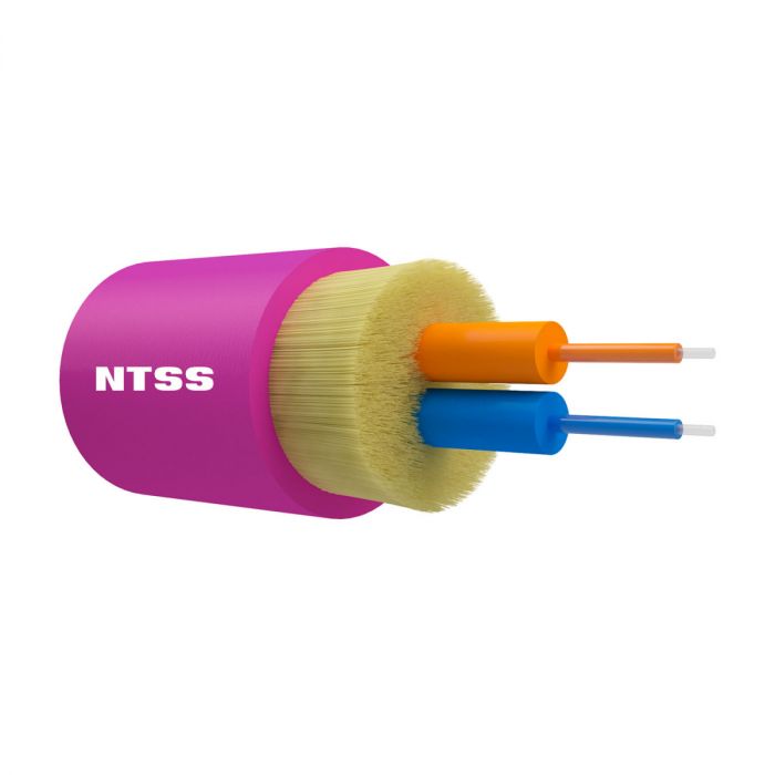 Оптический кабель внутренний NTSS 2 волокна OM4, 50/125, LSZH, маджента