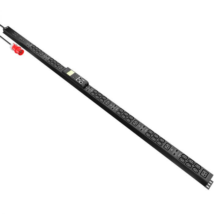 Блок распределения питания NTSS Switched, 3ф16А, 11кВт, 3 автоматических выключателя, розетки (36)С13, (6)С19, 3м кабель с вилкой IEC 60309, 1790х65х65 мм