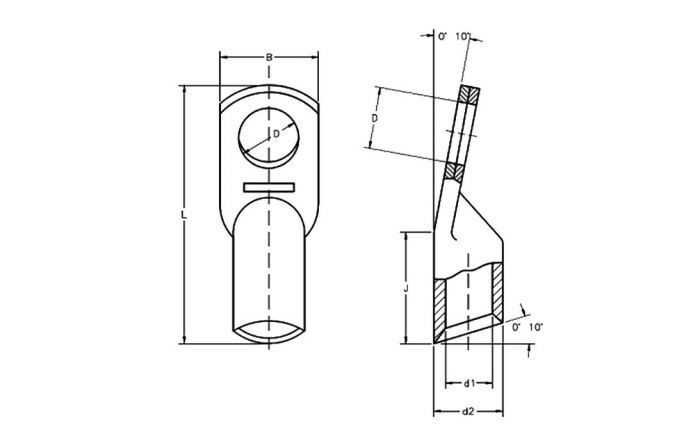 Наконечник медный лужёный ТМЛ 70-10-13 ЗЭТА (упак.50 шт) zeta10629