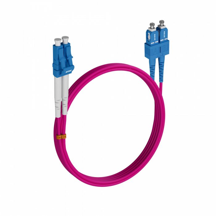 Шнур оптический NTSS PREMIUM dpc LC/UPC-SC/UPC 50/125 OM4 3.0мм 5м LSZH (патч-корд)