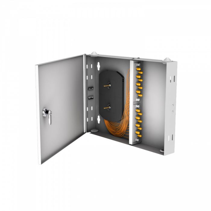 Кросс настенный NTSS PREMIUM, предсобранный, 16 портов ST/UPC, 50/125 мкм