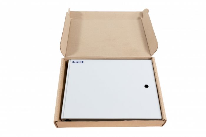 Кросс NTSS оптический настенный частично укомплектованный 16 портов SC/LC duplex (планка SC/2LC-2шт, сплайс-кассета-1шт) серый RAL 7035