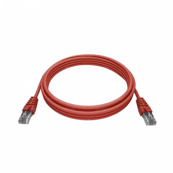 Патч-корд NTSS 2хRJ45/8P8C, T568B UTP 5e кат. литой 0.15 метра, LSZH, красный